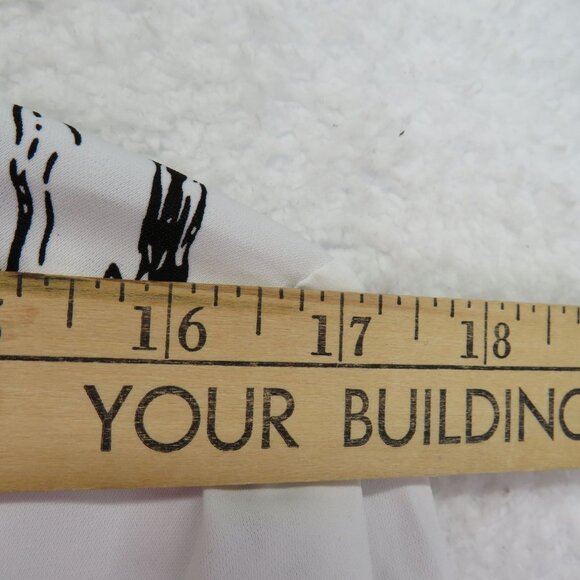 Chicos Shirt Womens Size Large Floral Print White Black Blouse Faux Cardigan - Picture 9 of 12